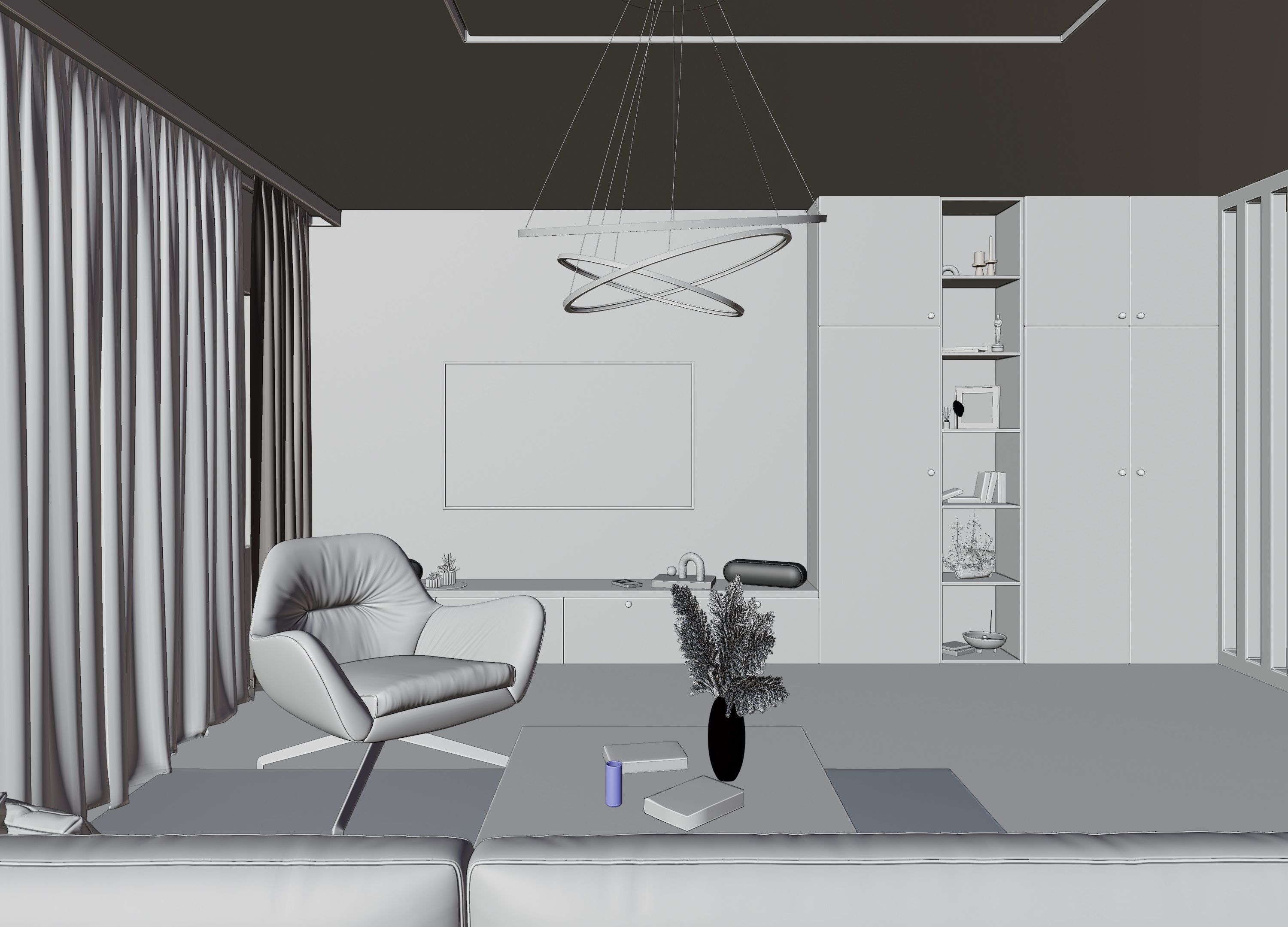 Modern Apartment Scene In Native Blend File-Vizfromblender 3D model_25