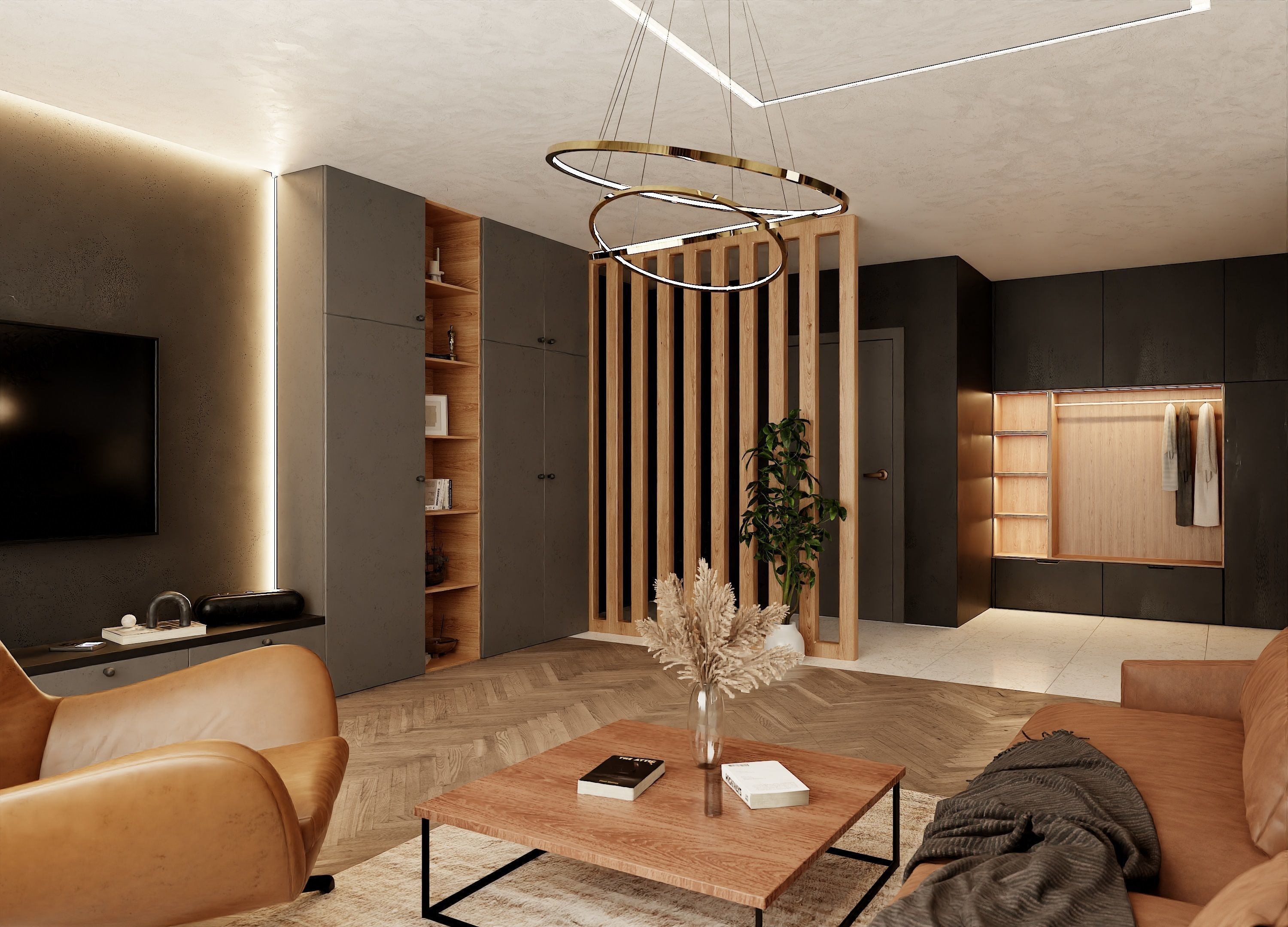 Modern Apartment Scene In Native Blend File-Vizfromblender 3D model_2