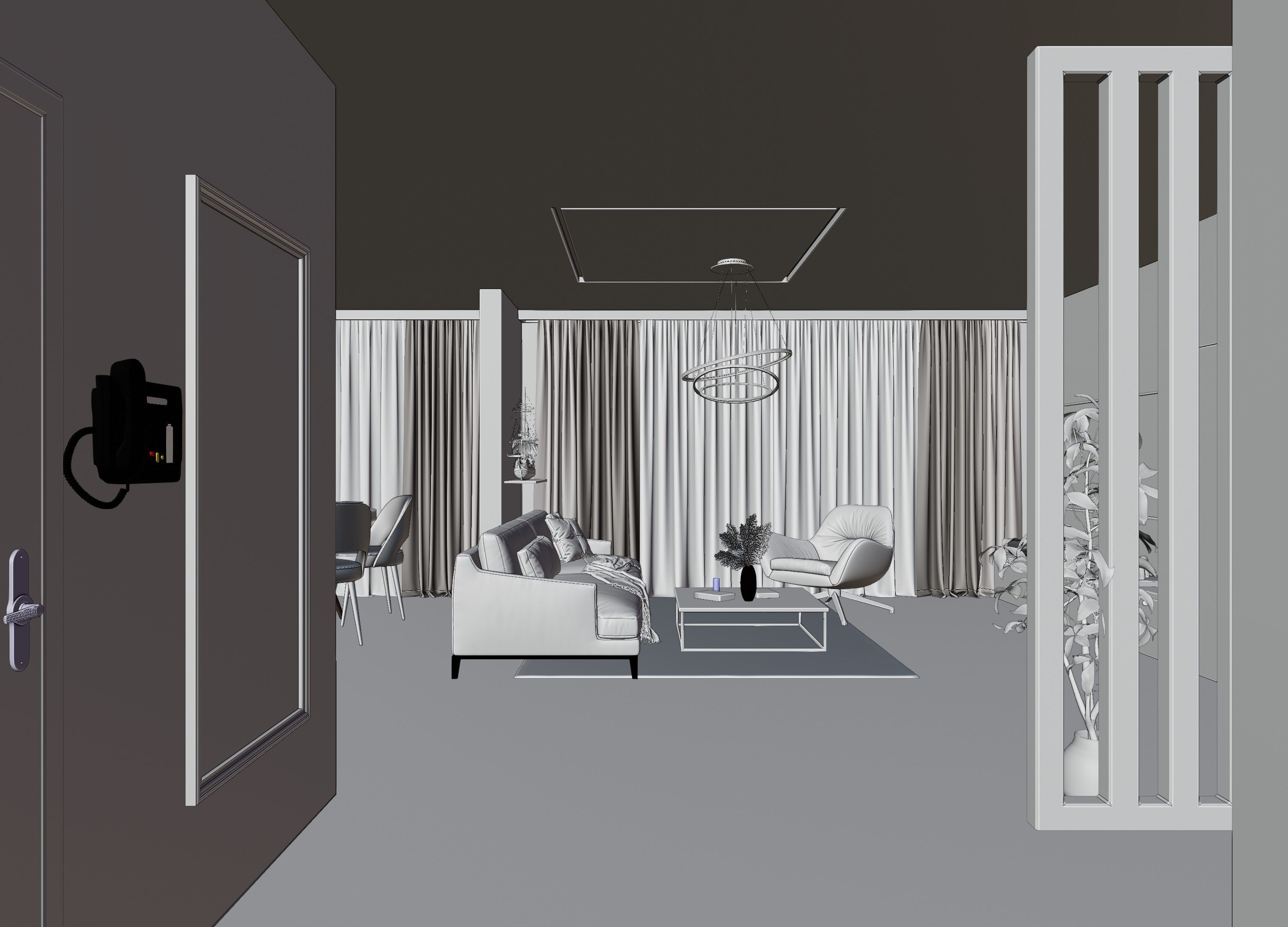 Modern Apartment Scene In Native Blend File-Vizfromblender 3D model_23