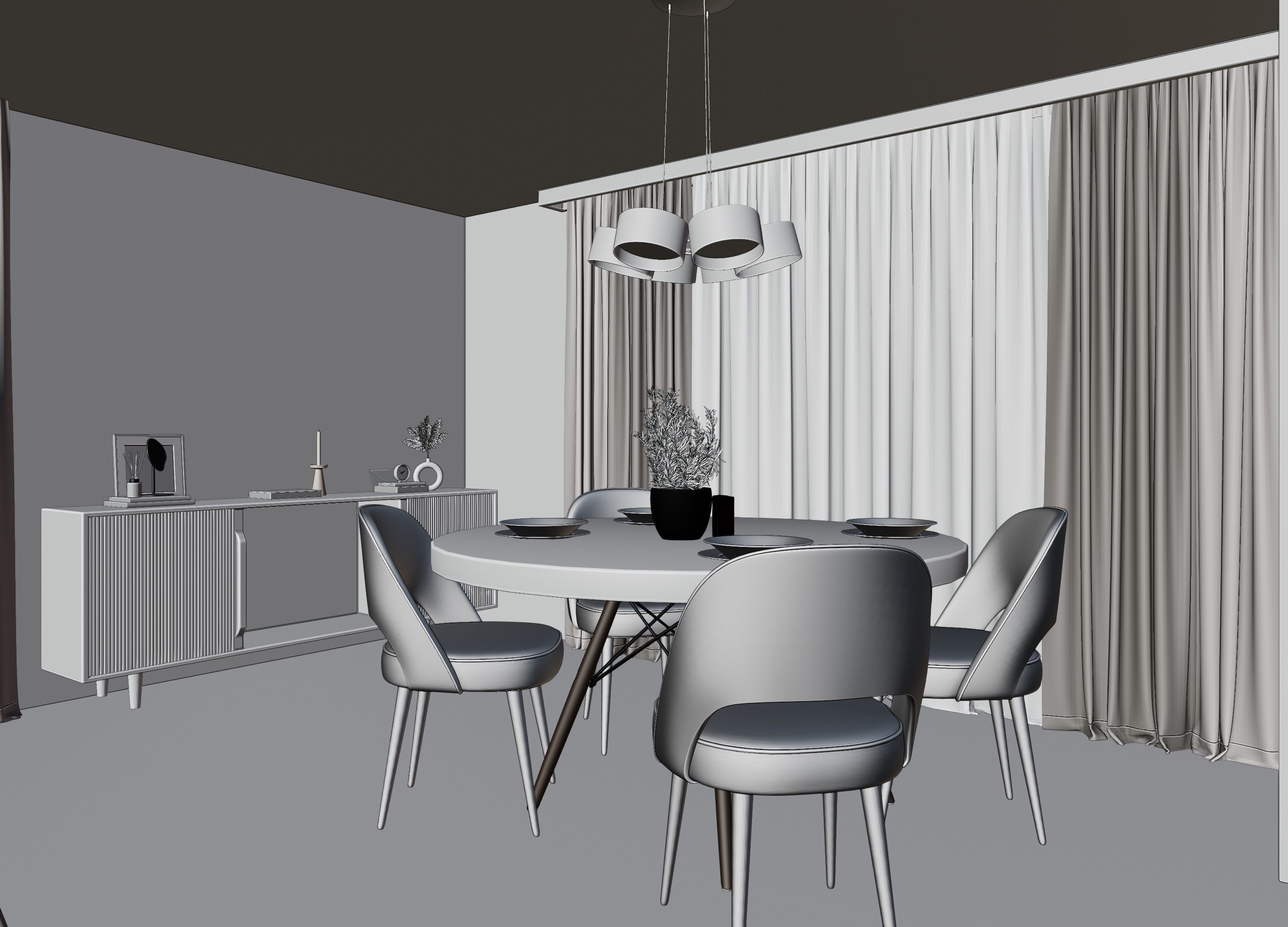 Modern Apartment Scene In Native Blend File-Vizfromblender 3D model_19