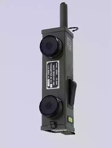Military Radio  Low-poly 3D model