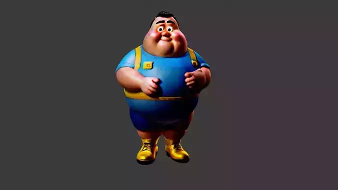 Fat Cartoon Man 
