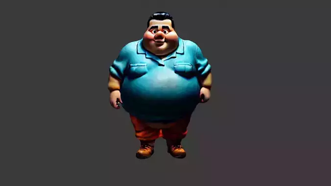 Fat Cartoon Man 