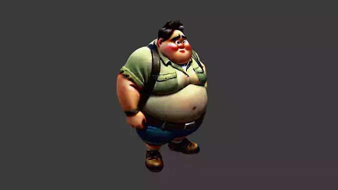 Fat Cartoon Man 
