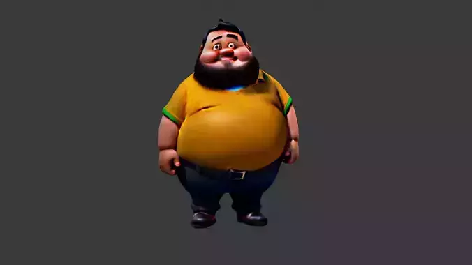 Fat Cartoon Man 