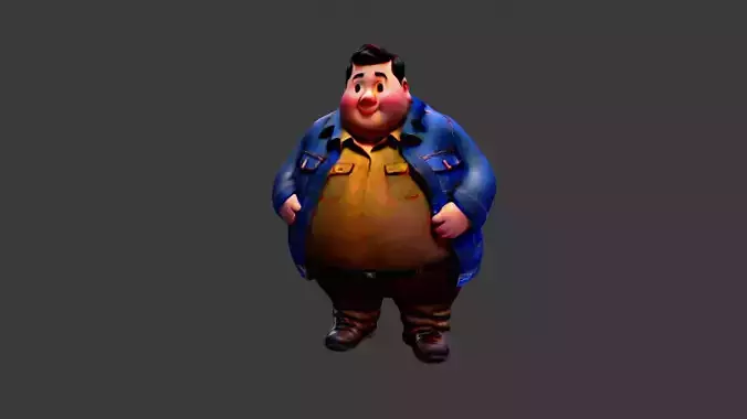 Fat Cartoon Man 