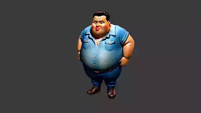 Fat Cartoon Man 