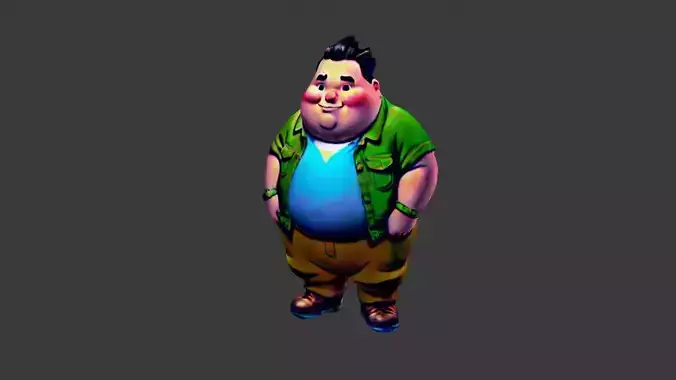 Fat Cartoon Man 