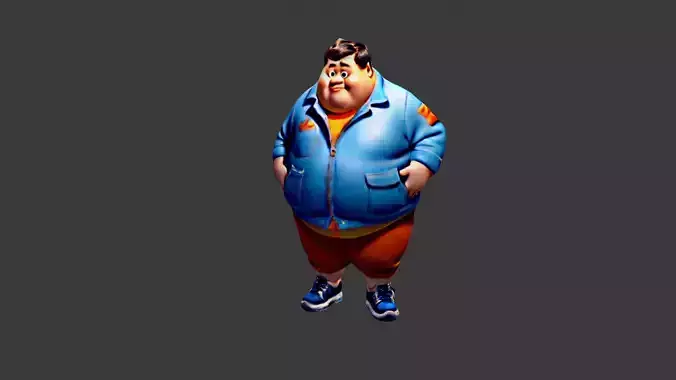 Fat Cartoon Man 