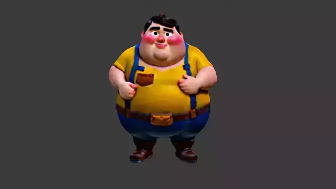 Fat Cartoon Man 