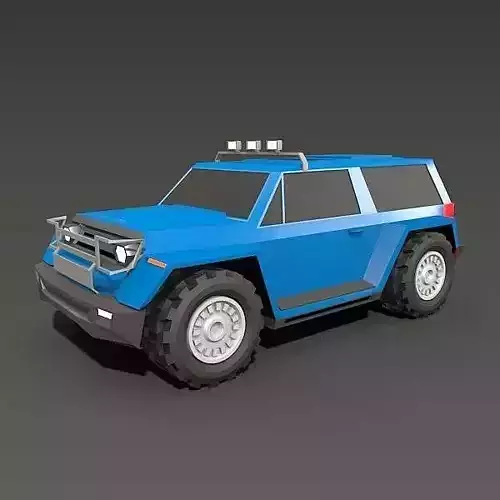 Lowpoly SUV concept Low-poly 3D model