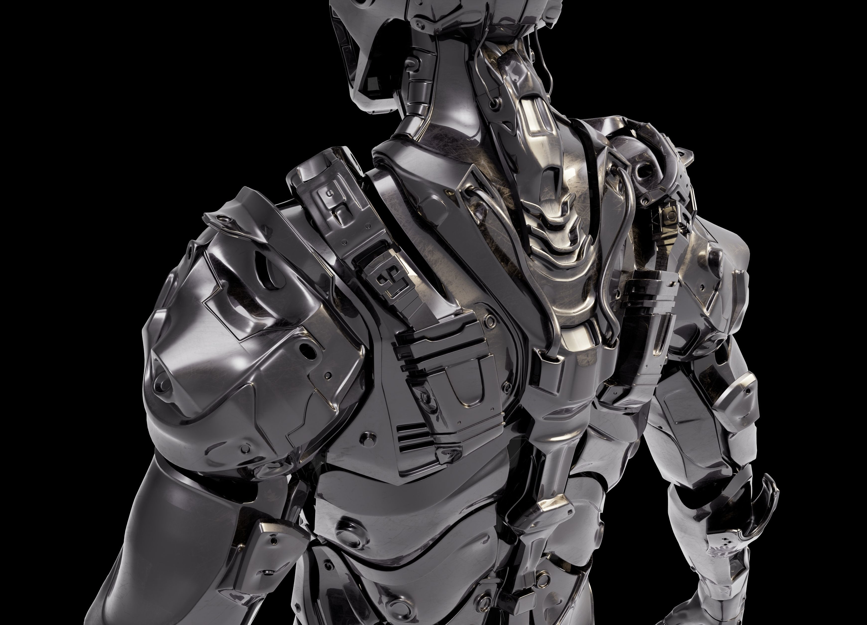 Mech Character - Dynamo Low-poly 3D model_6