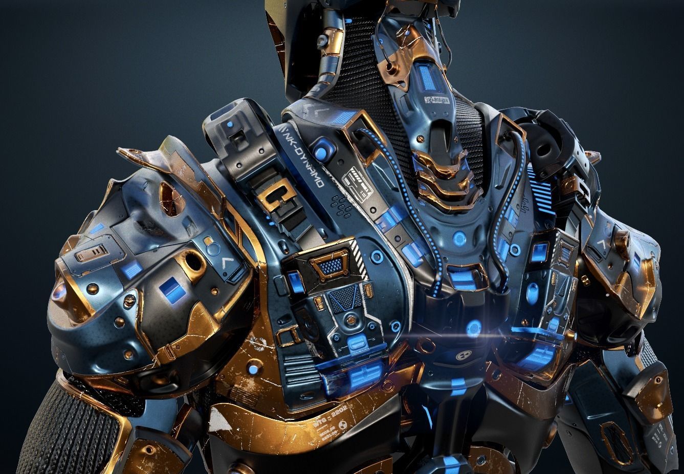 Mech Character - Dynamo Low-poly 3D model_4