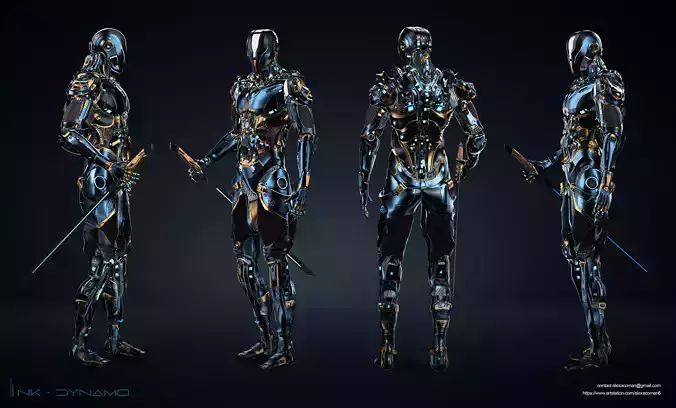 Mech Character - Dynamo Low-poly 3D model