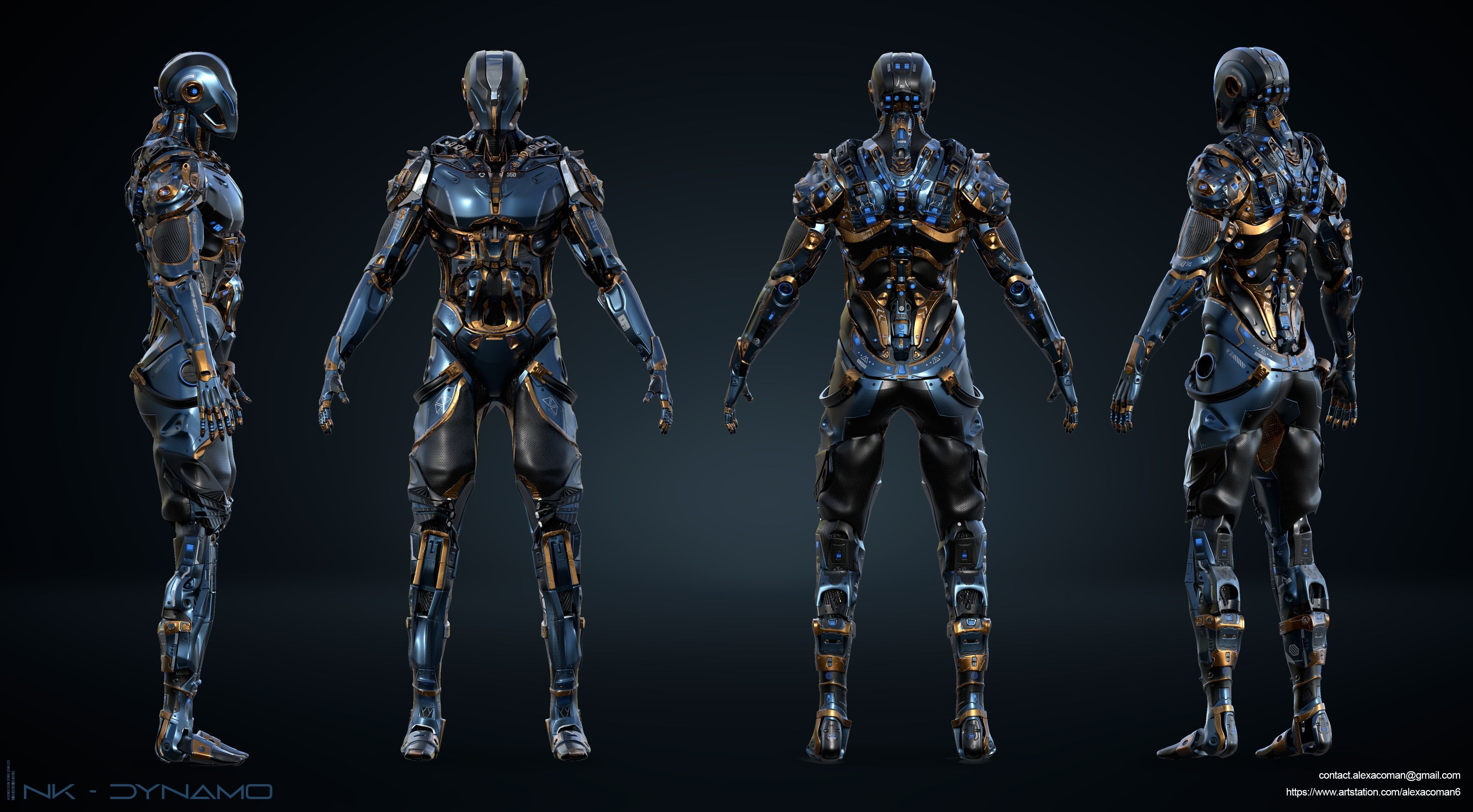 Mech Character - Dynamo Low-poly 3D model_2