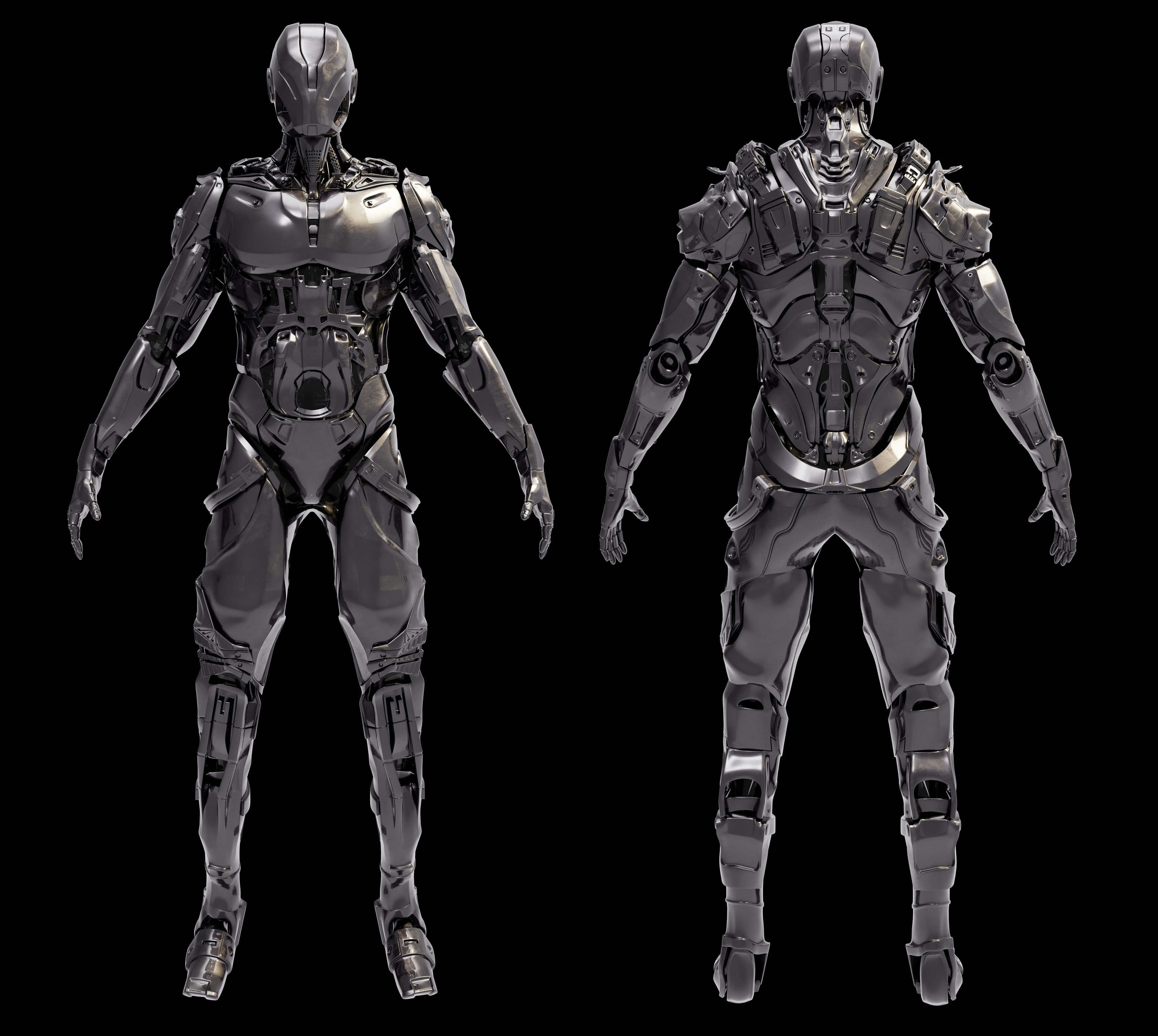 Mech Character - Dynamo Low-poly 3D model_5