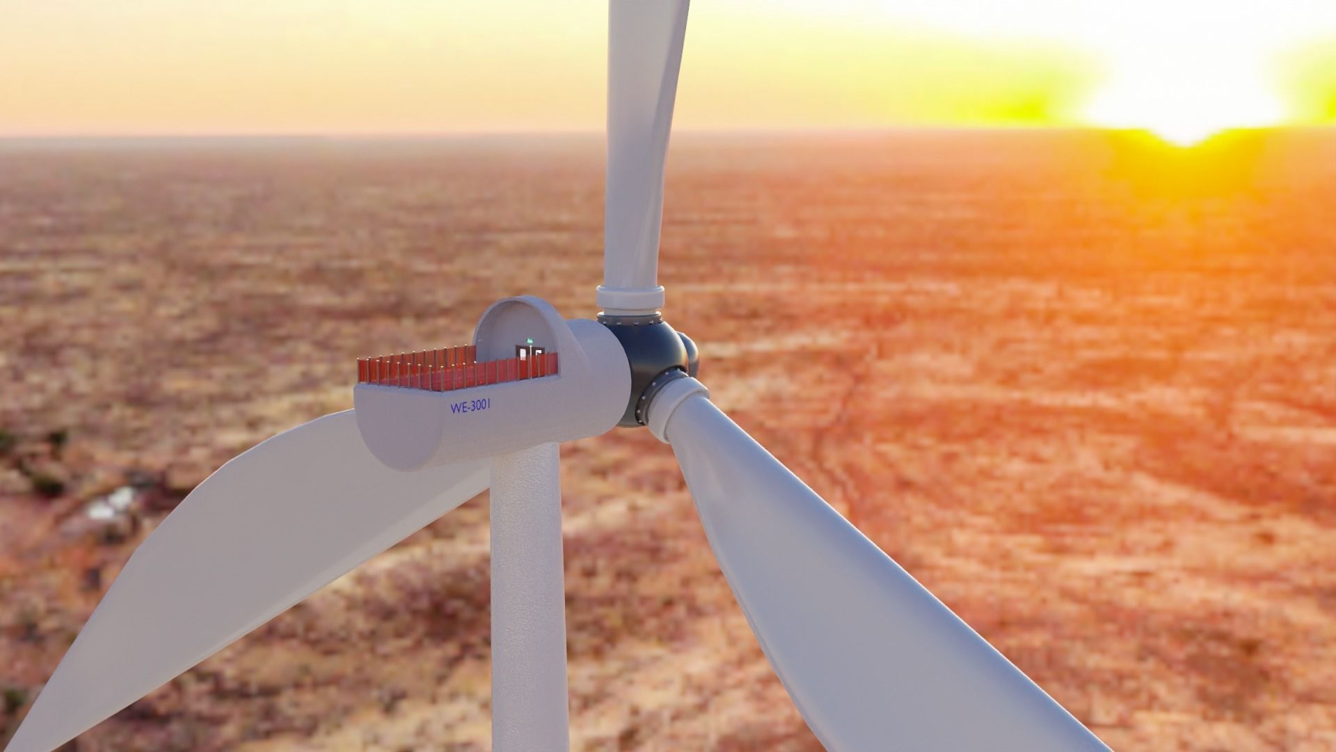 renewable energy windmill 3D model_2