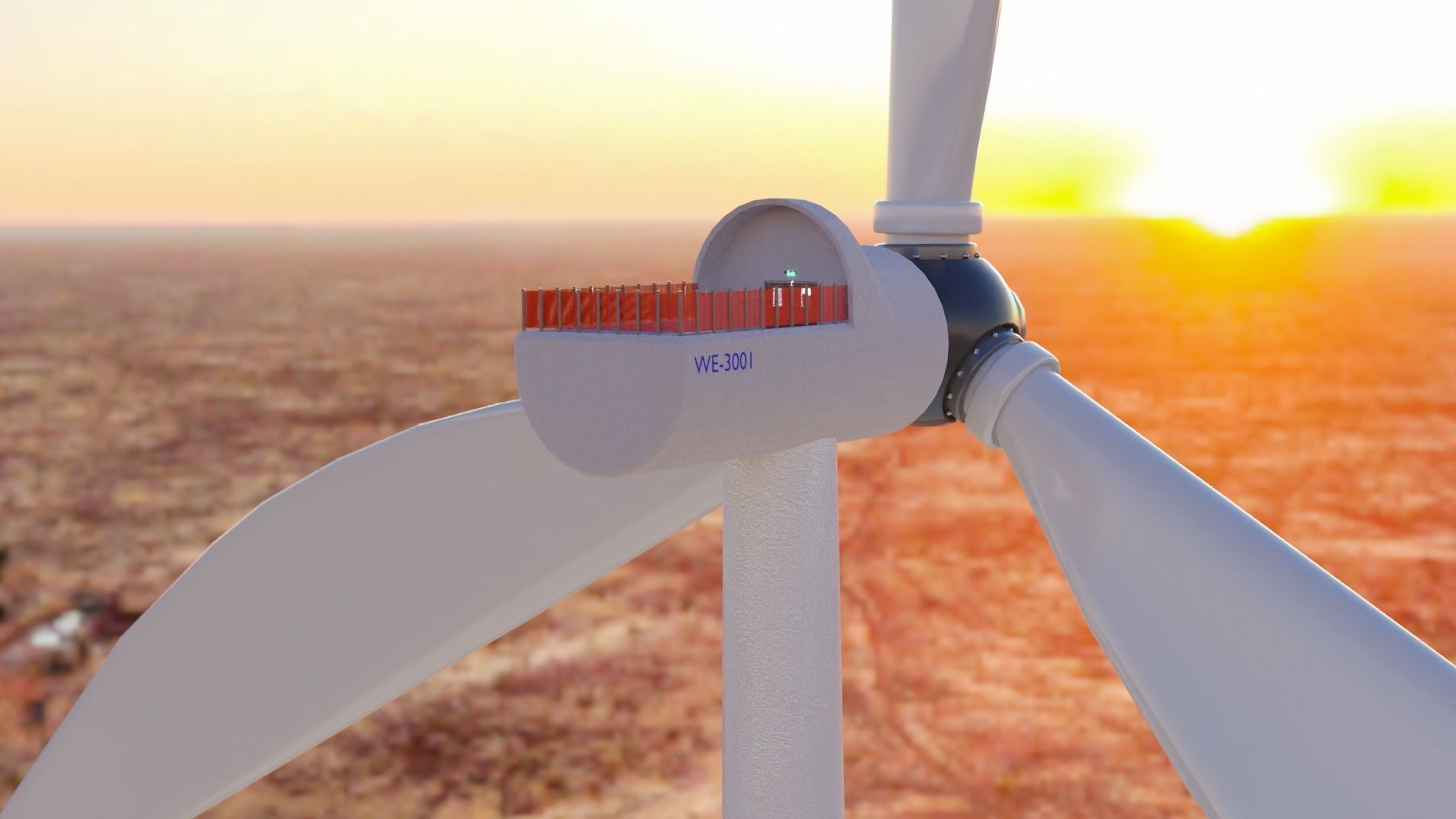 renewable energy windmill 3D model_7