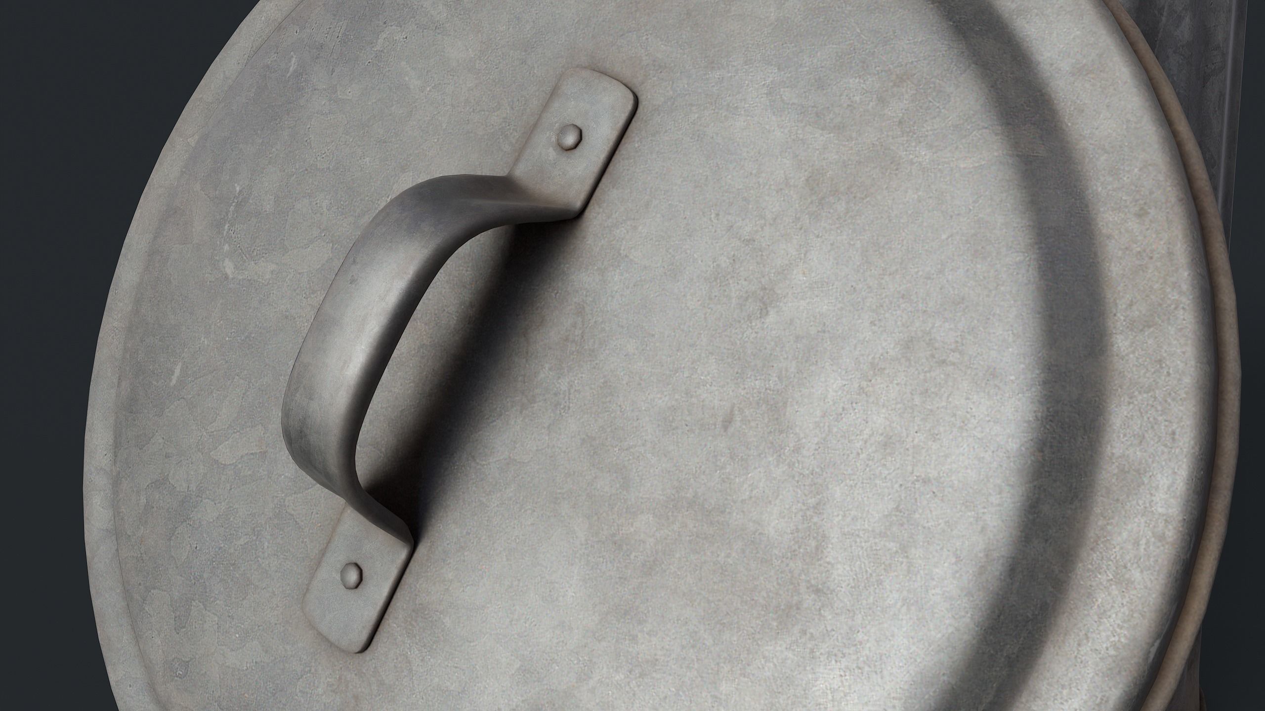 Street Trash Can 45 PBR Game Ready  Low-poly 3D model_13