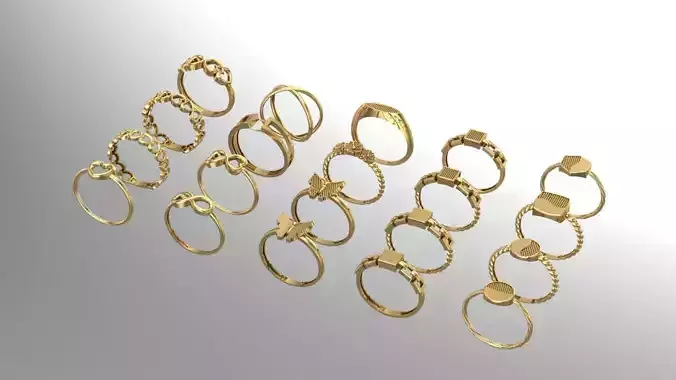 20 minimal ring pack 3D print model
