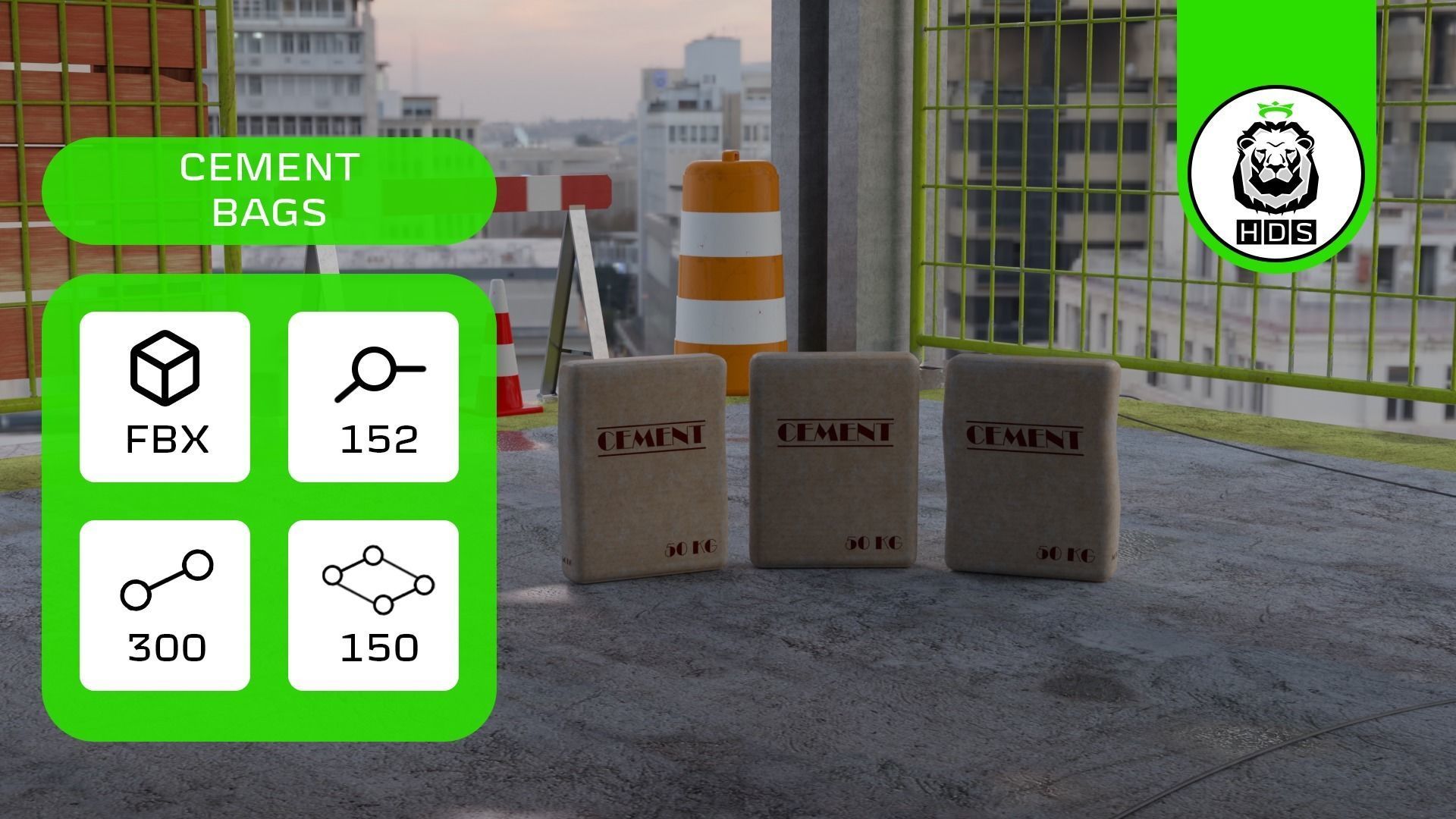 Construction Model Pack Low-poly 3D model_3