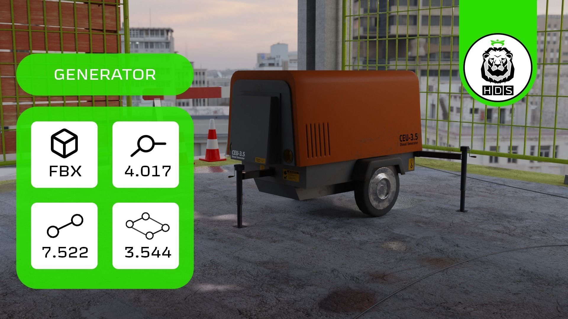 Construction Model Pack Low-poly 3D model_6