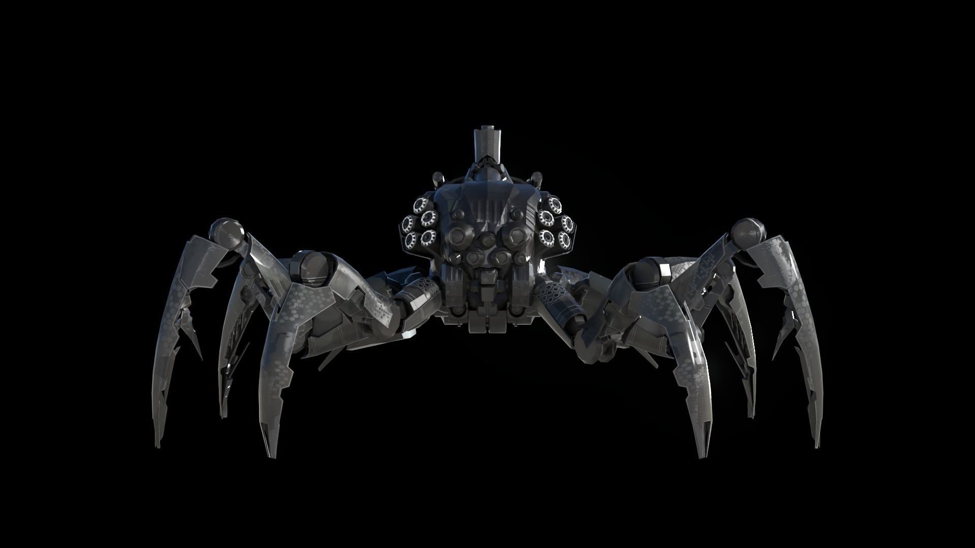 Hexapod Spider Bot 3D model_4