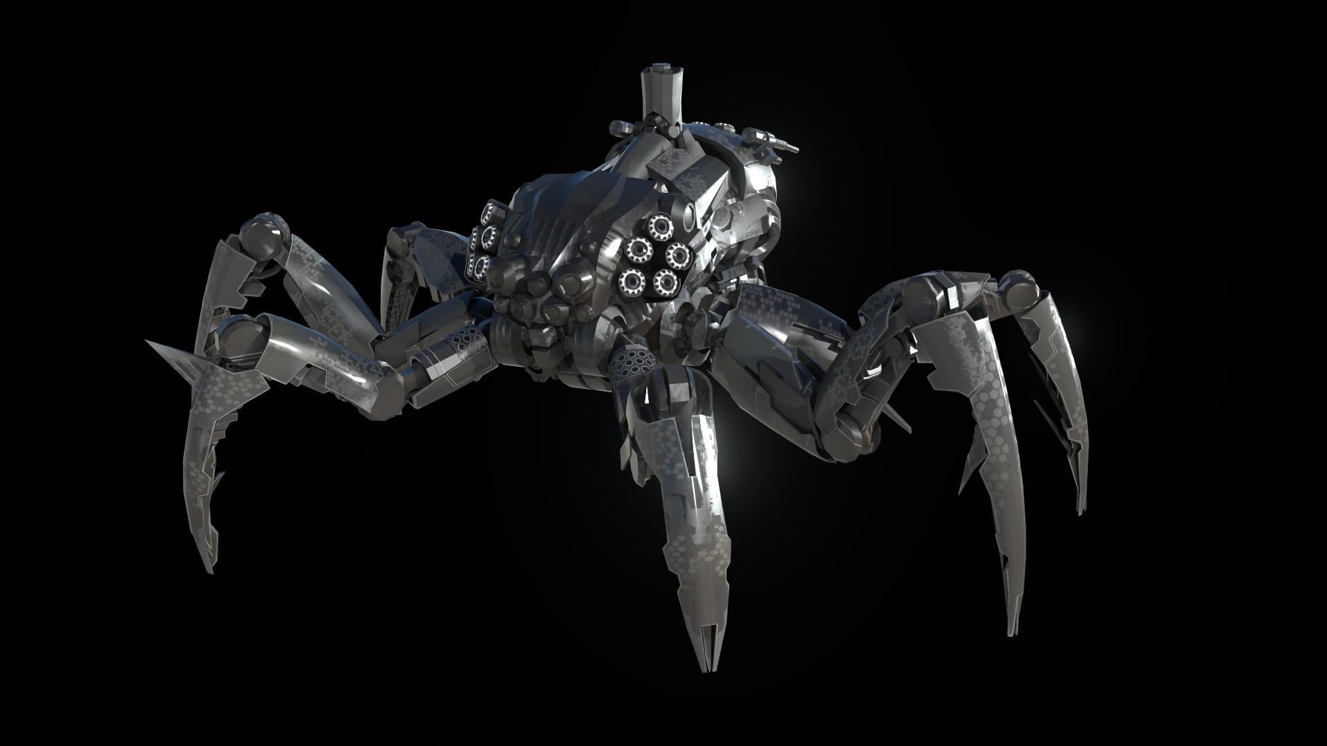 Hexapod Spider Bot 3D model_2