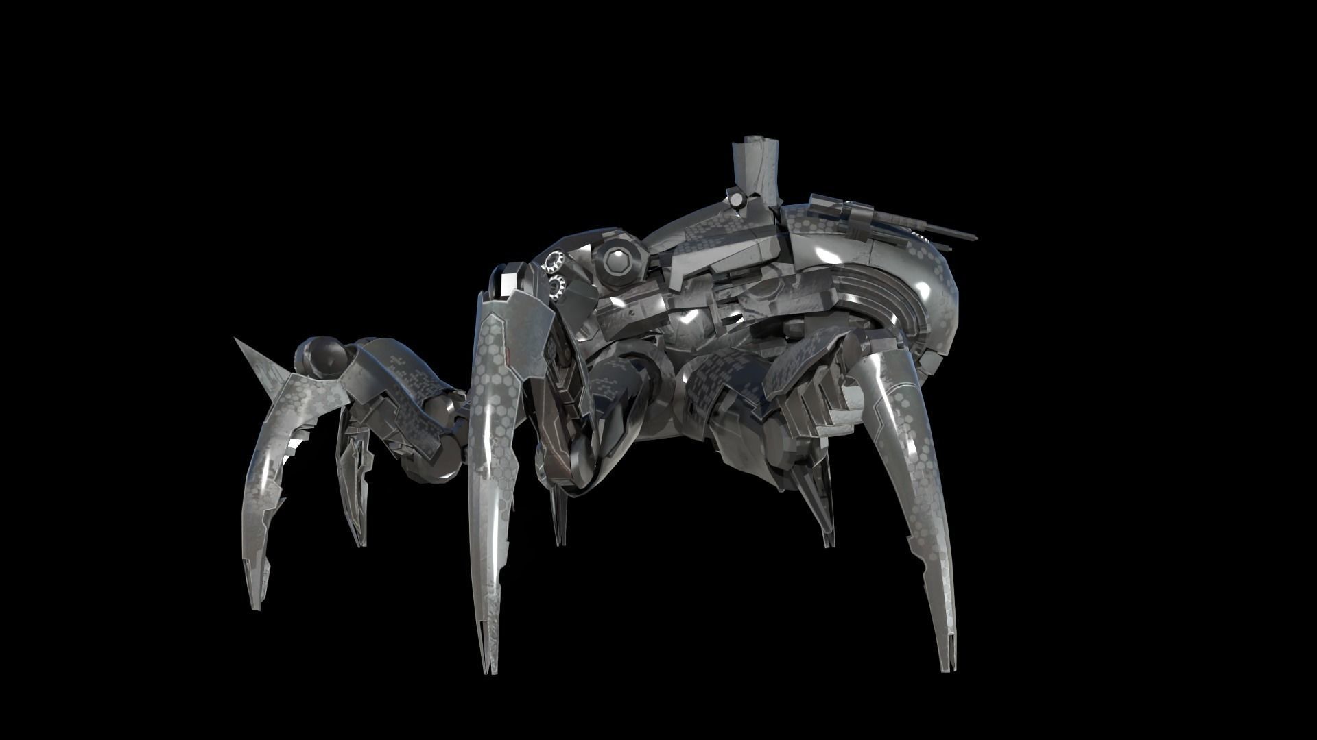 Hexapod Spider Bot 3D model_5