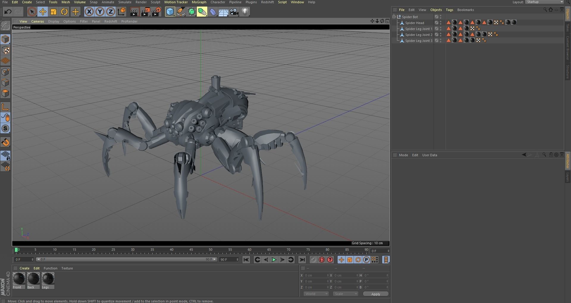 Hexapod Spider Bot 3D model_7