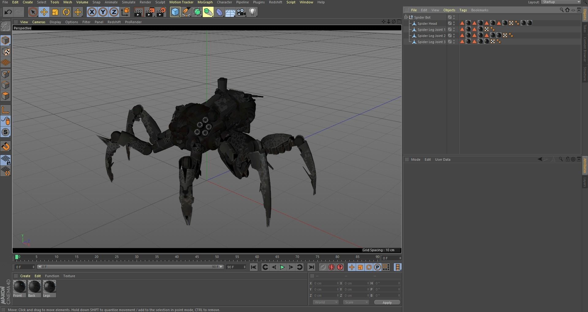 Hexapod Spider Bot 3D model_6