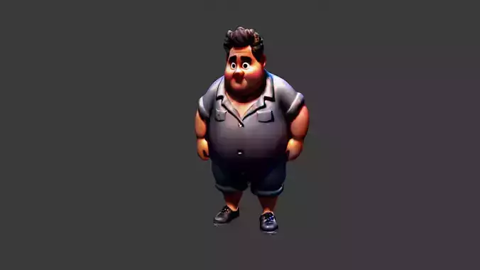 Cartoon Fat Boy