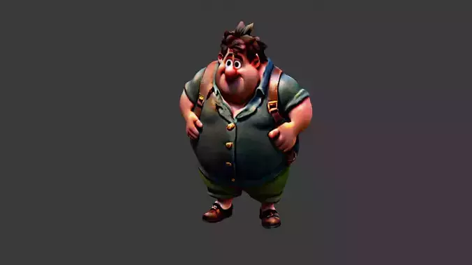 Cartoon Fat Boy