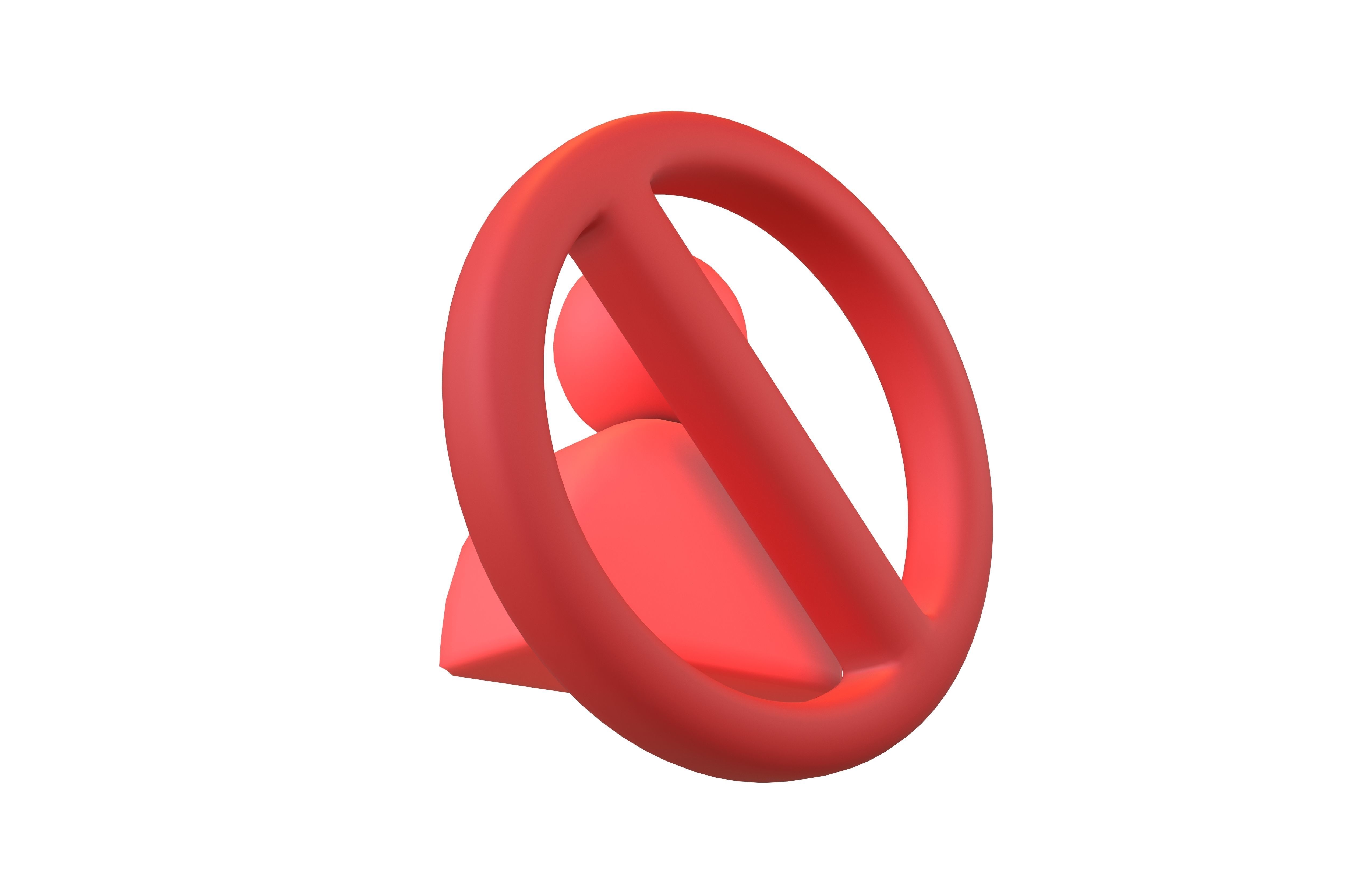 Blocked User Icon V1 002 Low-poly 3D model_2