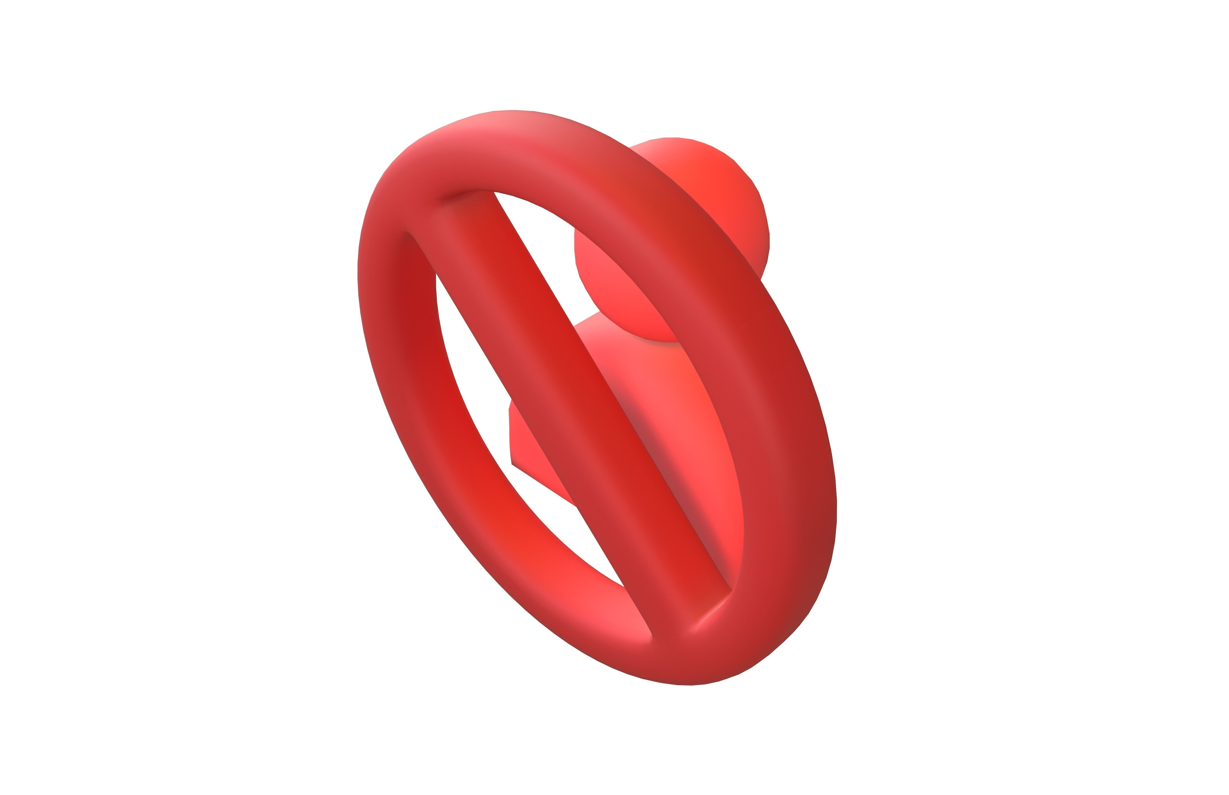 Blocked User Icon V1 002 Low-poly 3D model_1