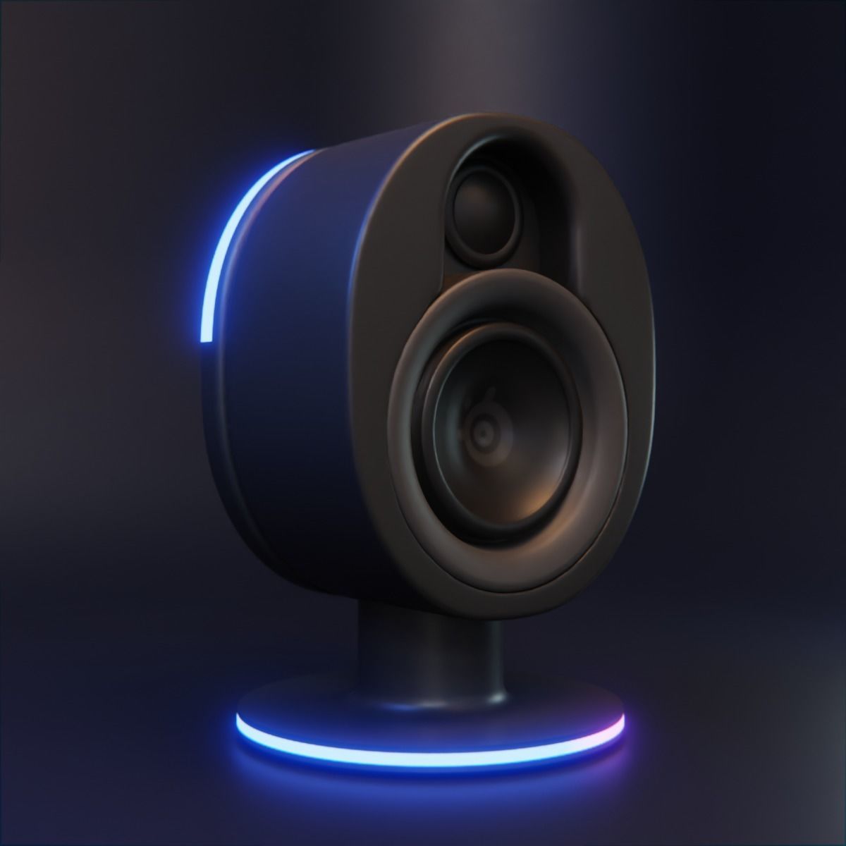 Speaker Steelseries Arena 7 3D model_1