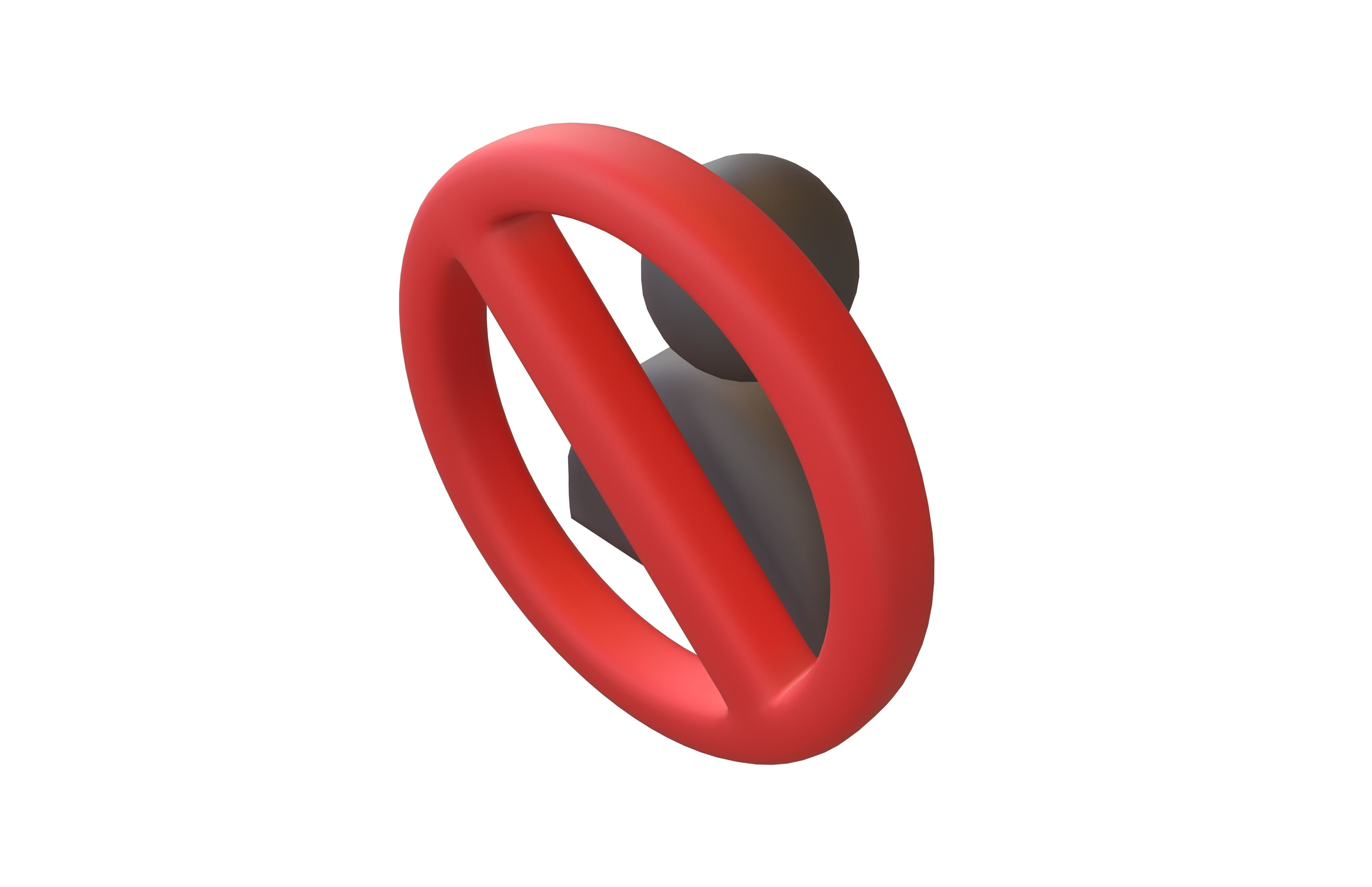 Blocked User Icon V1 004 Low-poly 3D model_2