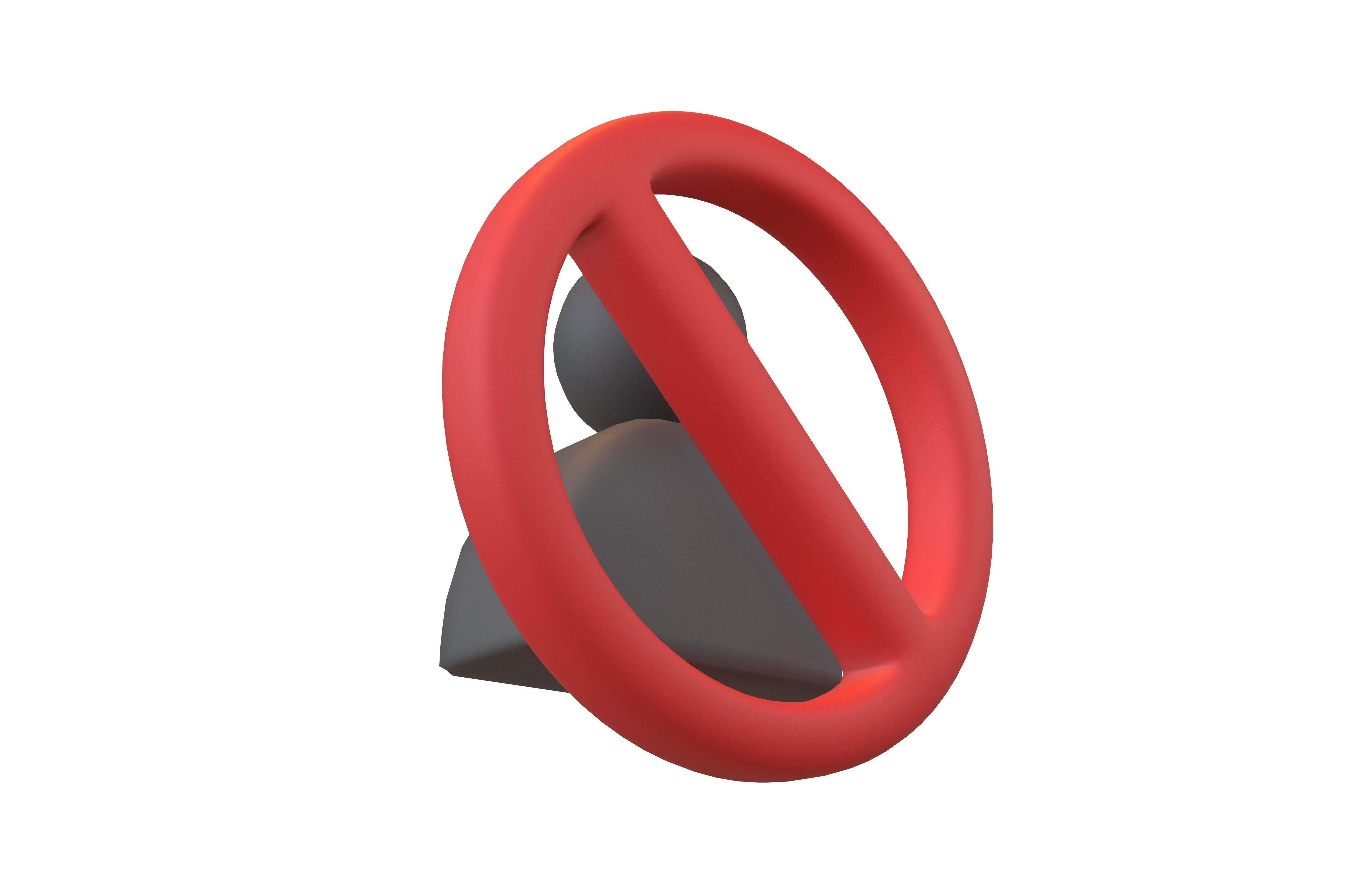 Blocked User Icon V1 004 Low-poly 3D model_3