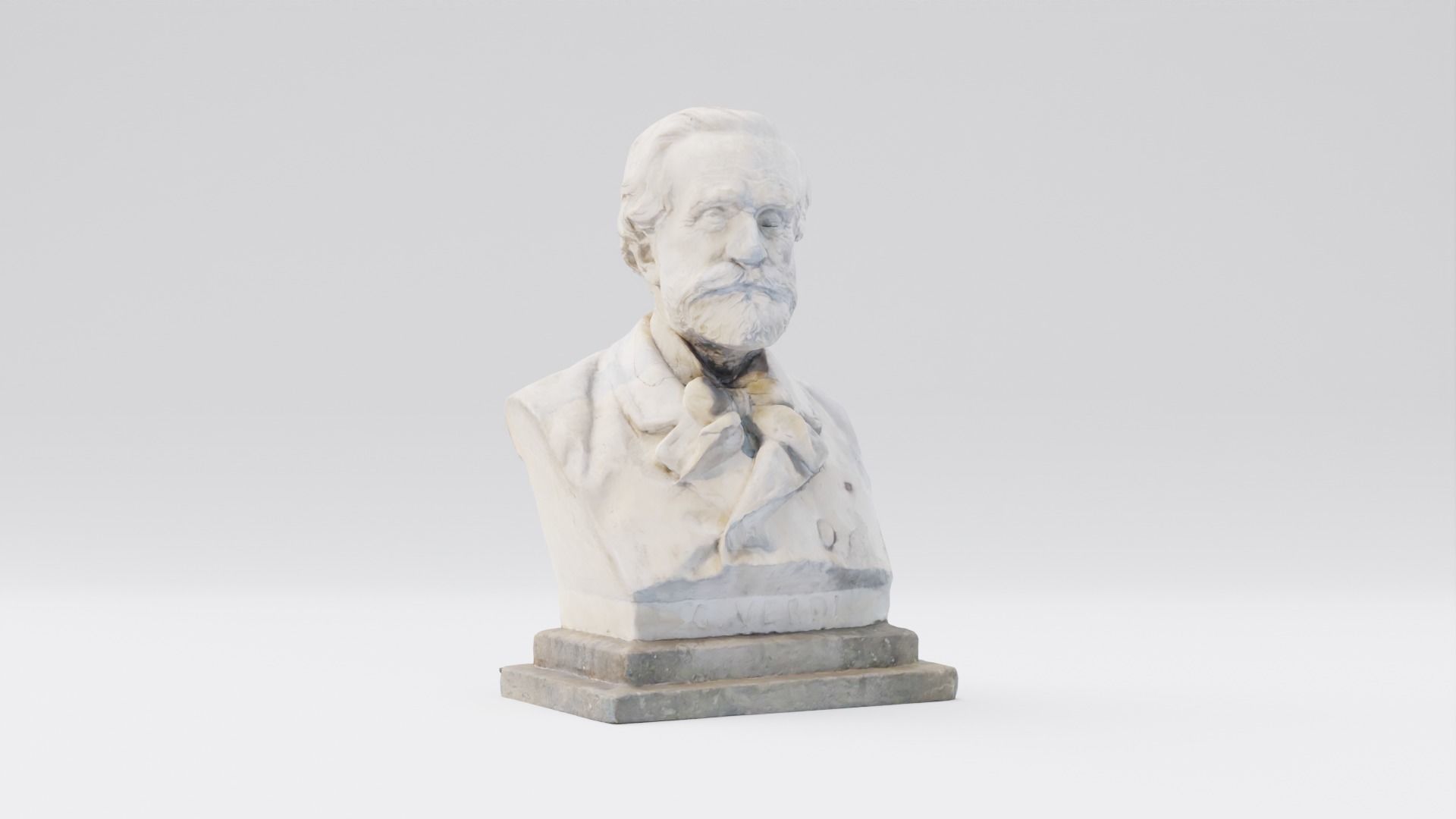 Giuseppe Verdi Statue Italian composer and politician 3D model_4