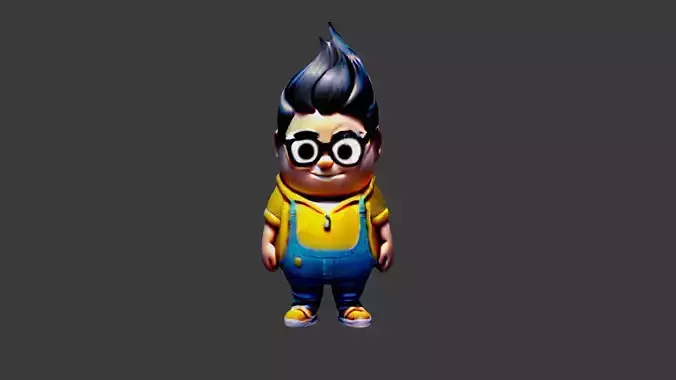 Man Fat Character Cartoon