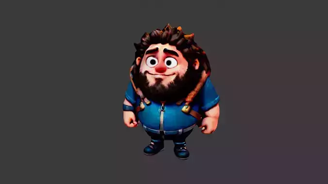 Man Fat Character Cartoon