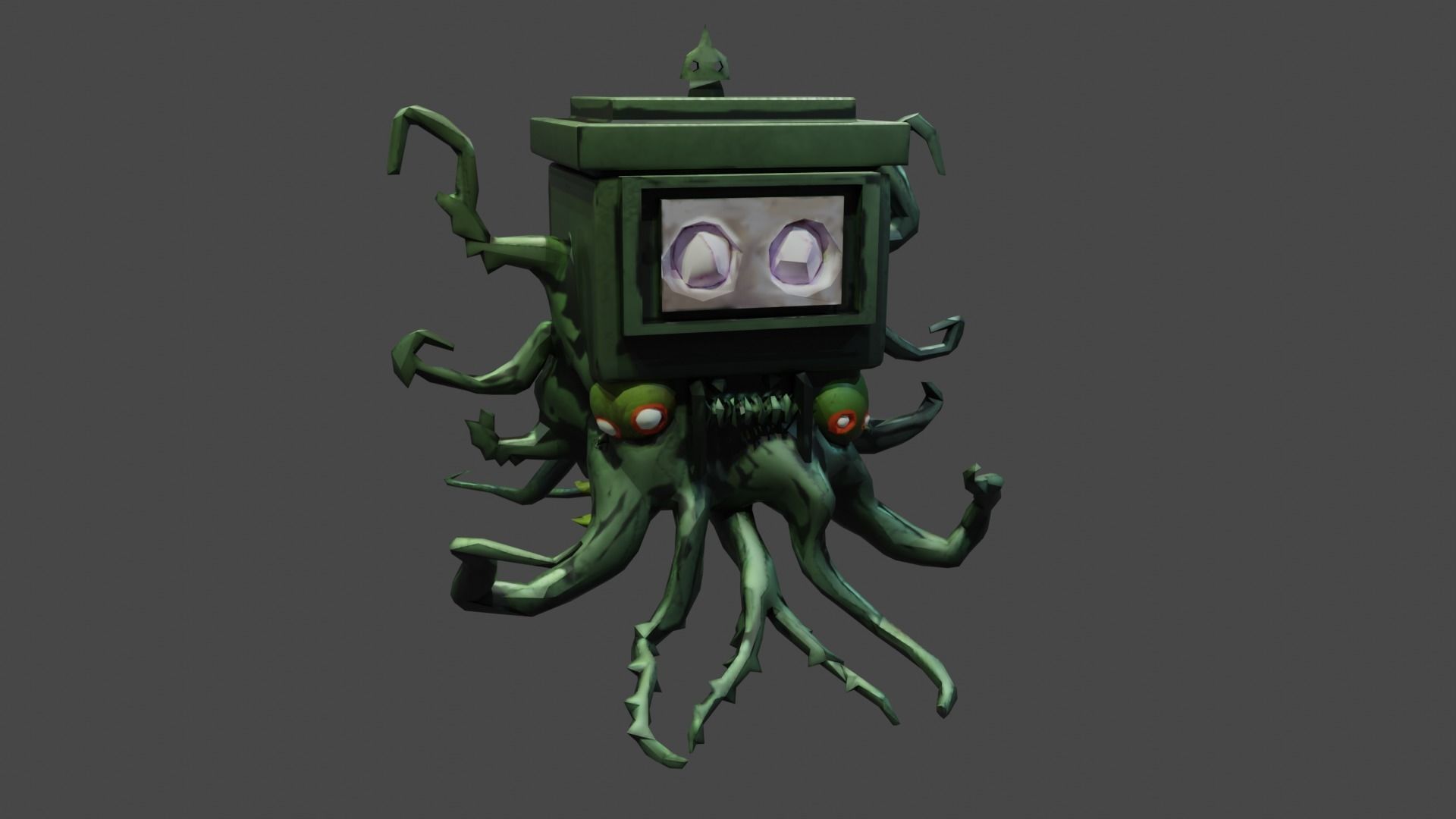 3D model of monsters characters low poly Low-poly 3D model_3