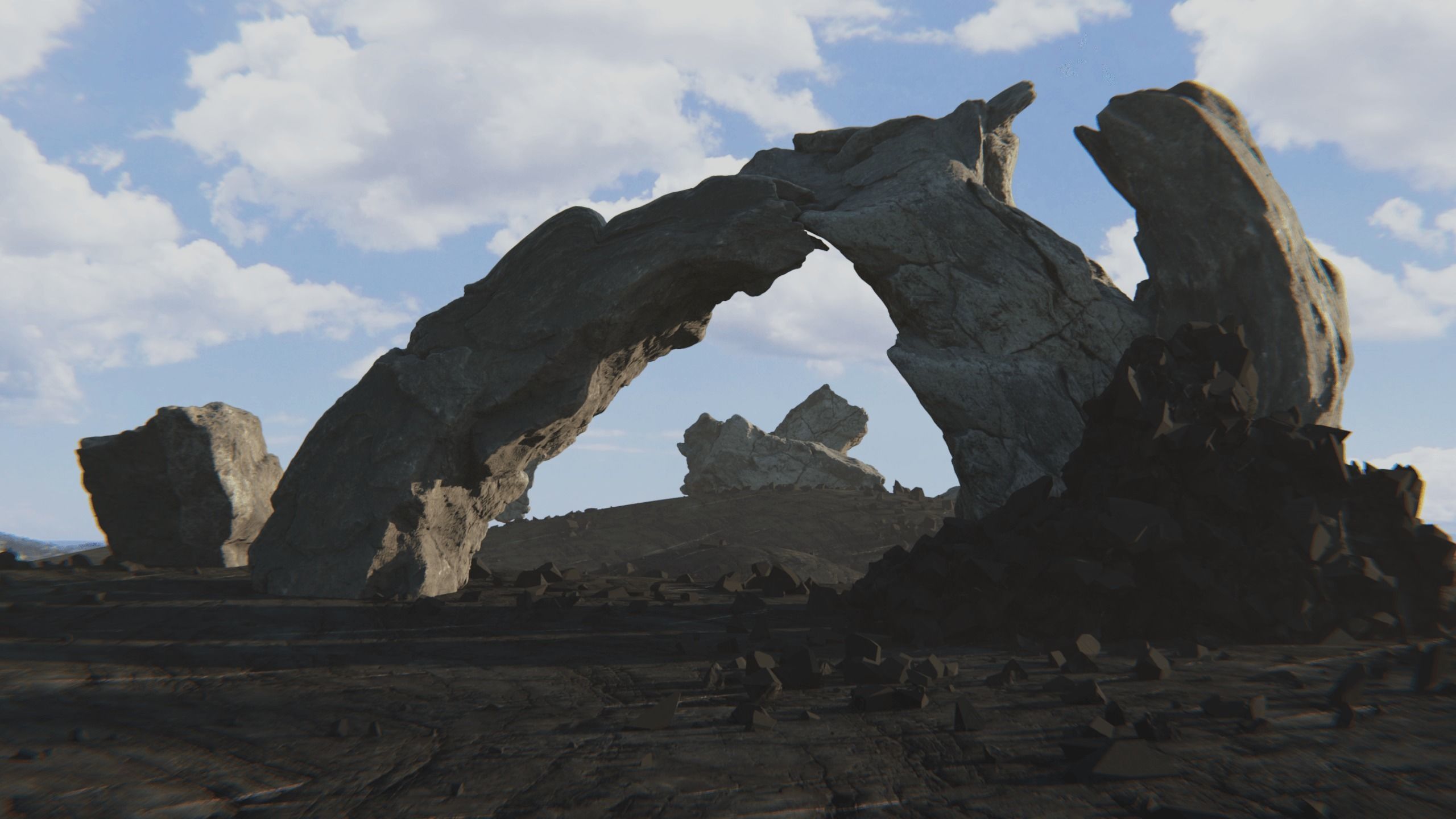 Landscape Nature scene  Free 3D model_1