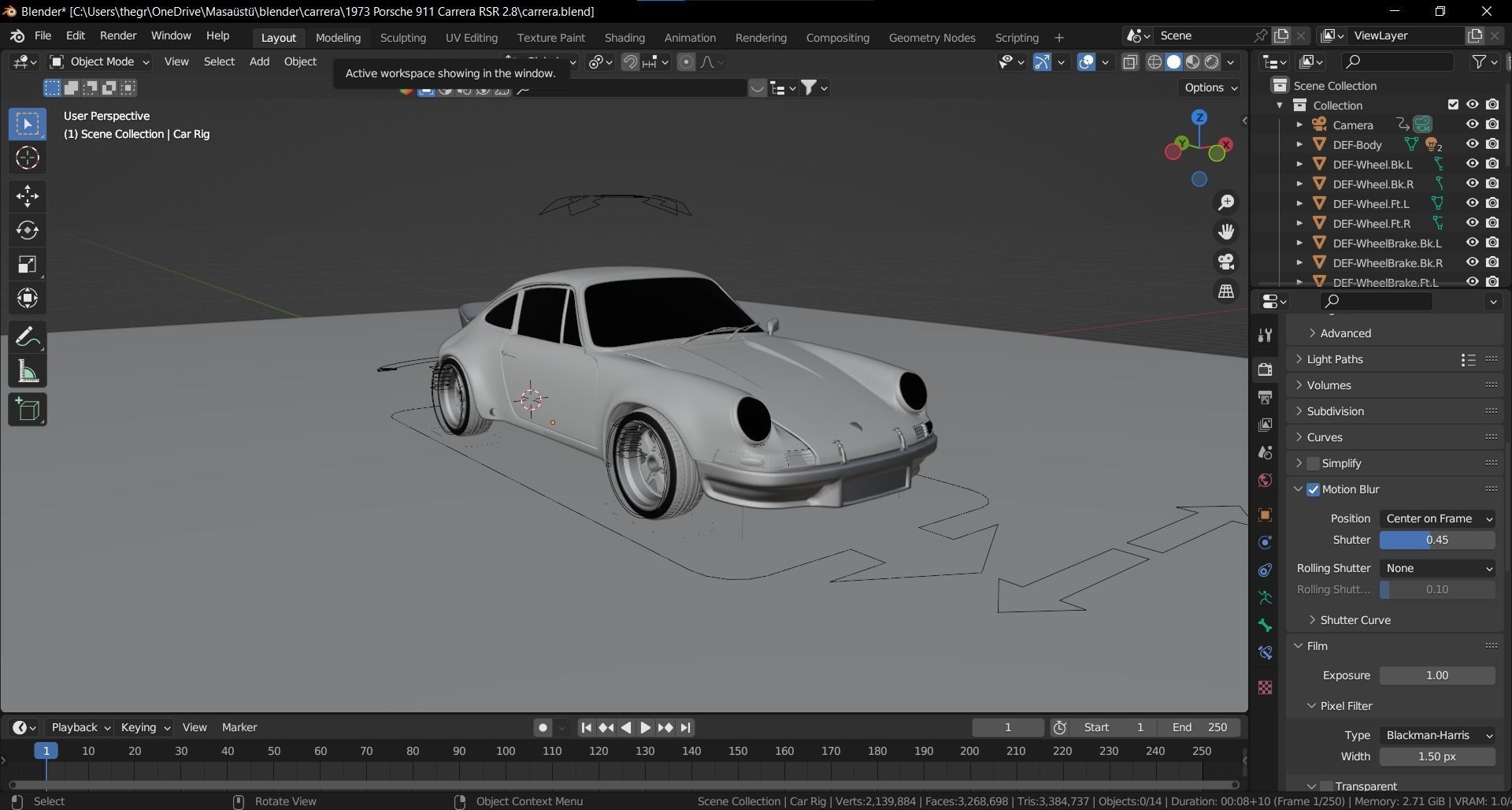 Porsche 911 Carrera RSR Collectors Spec 3D Model 3D model_21