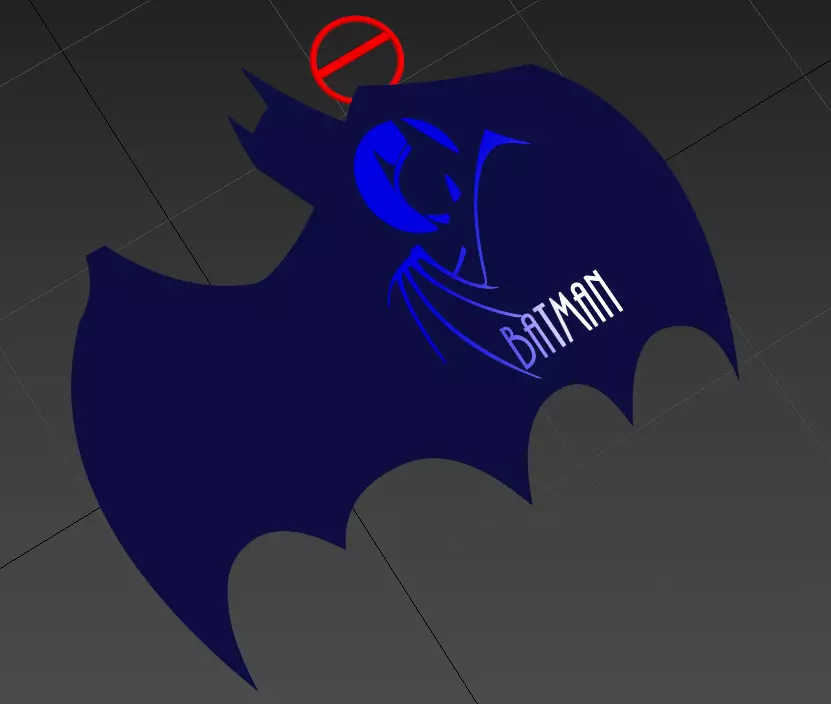 Batman the animated series logo rev7 double Free 3D print model
