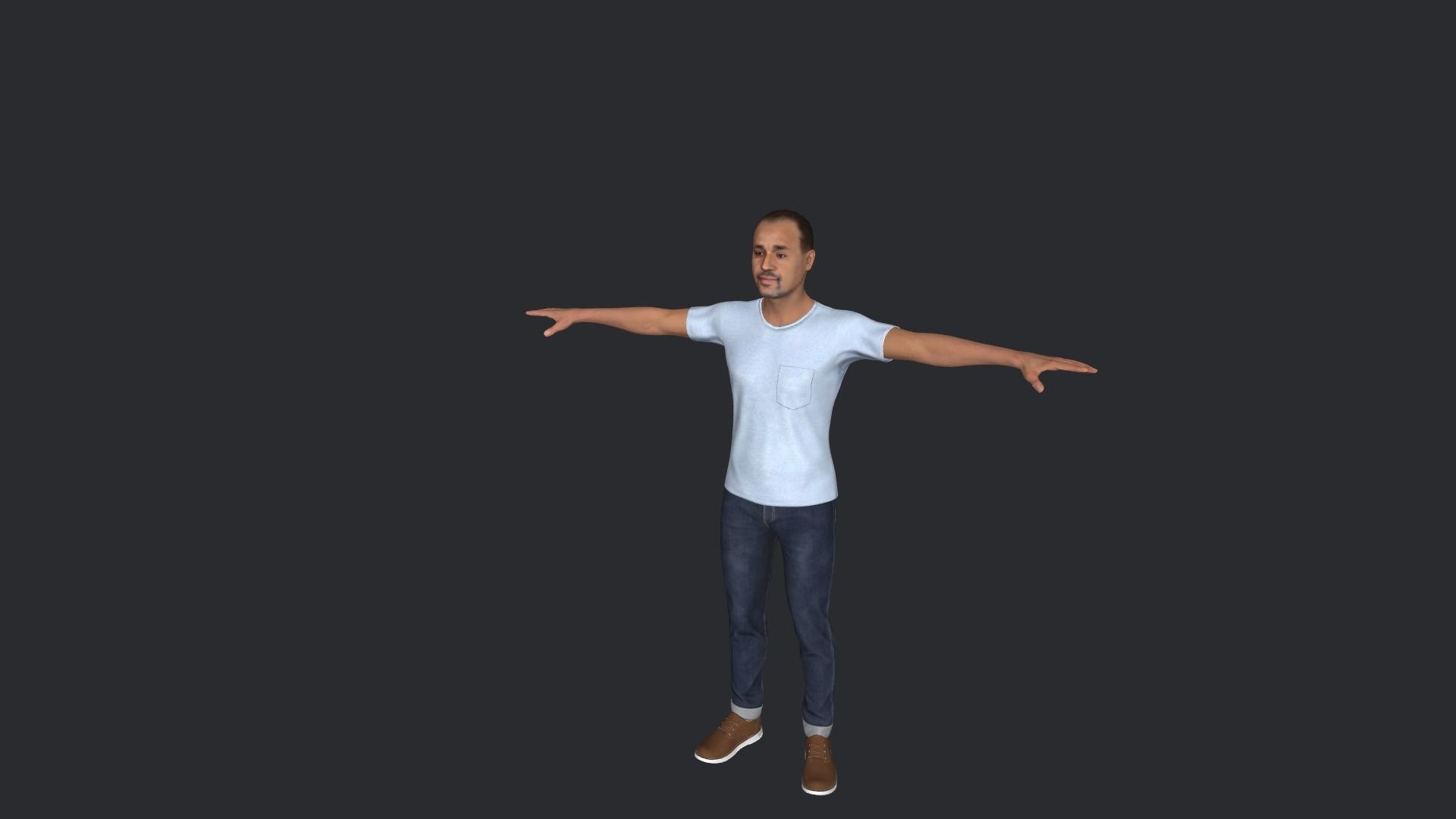 mahamed Hussain roble Hyper Realistic Full Body Rigged Character 3D model_8
