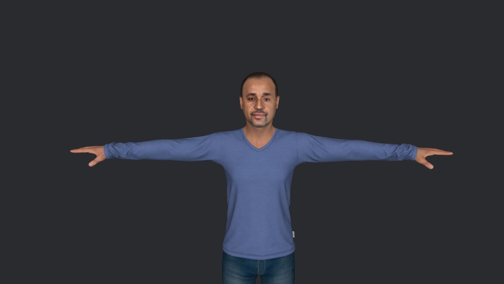 mahamed Hussain roble Hyper Realistic Full Body Rigged Character 3D model_17