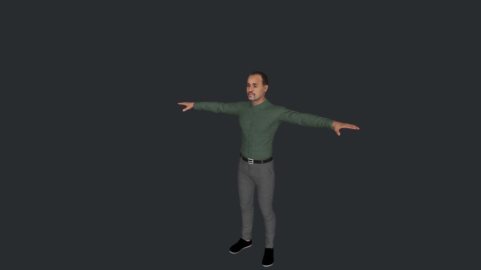 mahamed Hussain roble Hyper Realistic Full Body Rigged Character 3D model_3