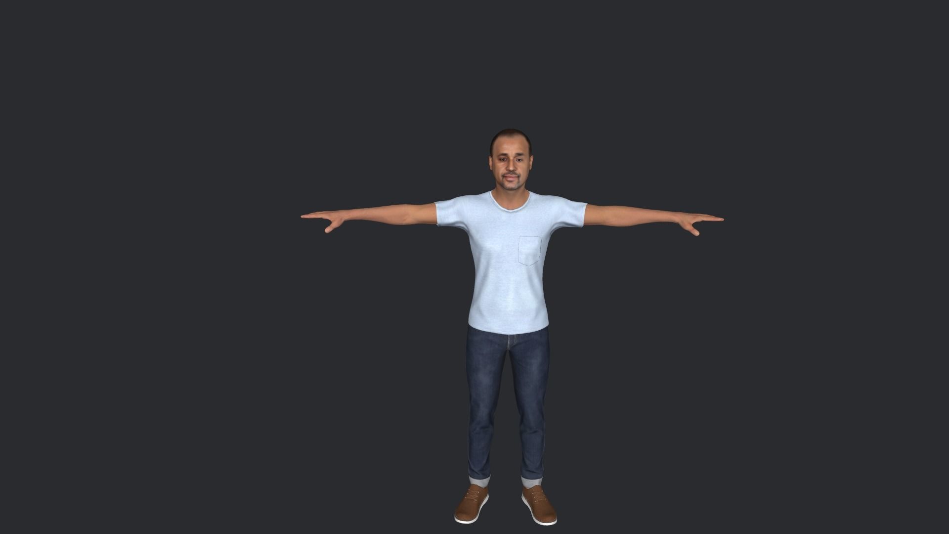 mahamed Hussain roble Hyper Realistic Full Body Rigged Character 3D model_7