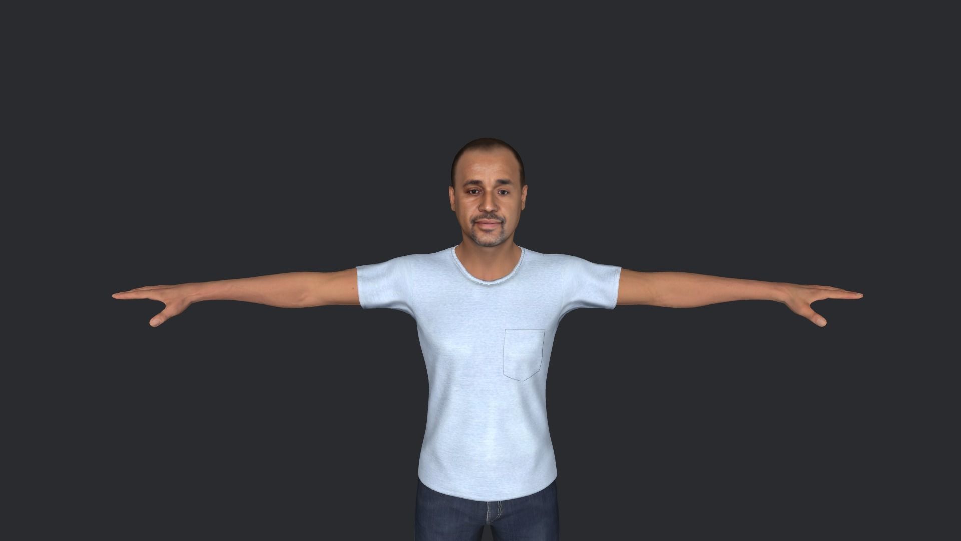 mahamed Hussain roble Hyper Realistic Full Body Rigged Character 3D model_6